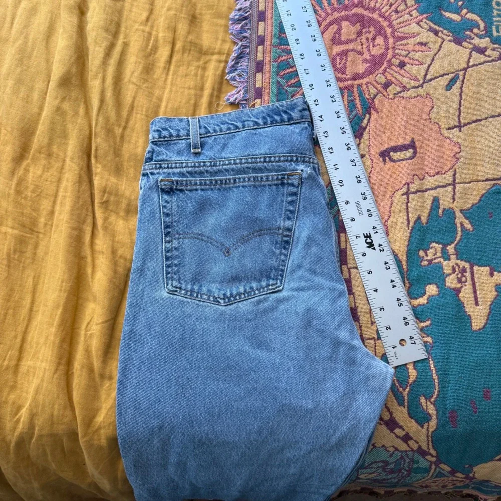Levis 540 Relaxed Fit‎ Denim Shorts Mens 38 Blue Medium Wash Cut Off Jorts Vtg
